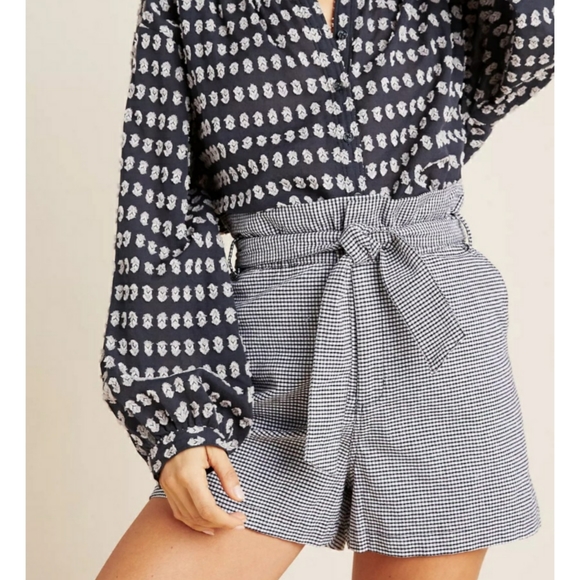 Anthropologie Pants - Anthropologie Amadi Ryan Gingham Paperbag Shorts